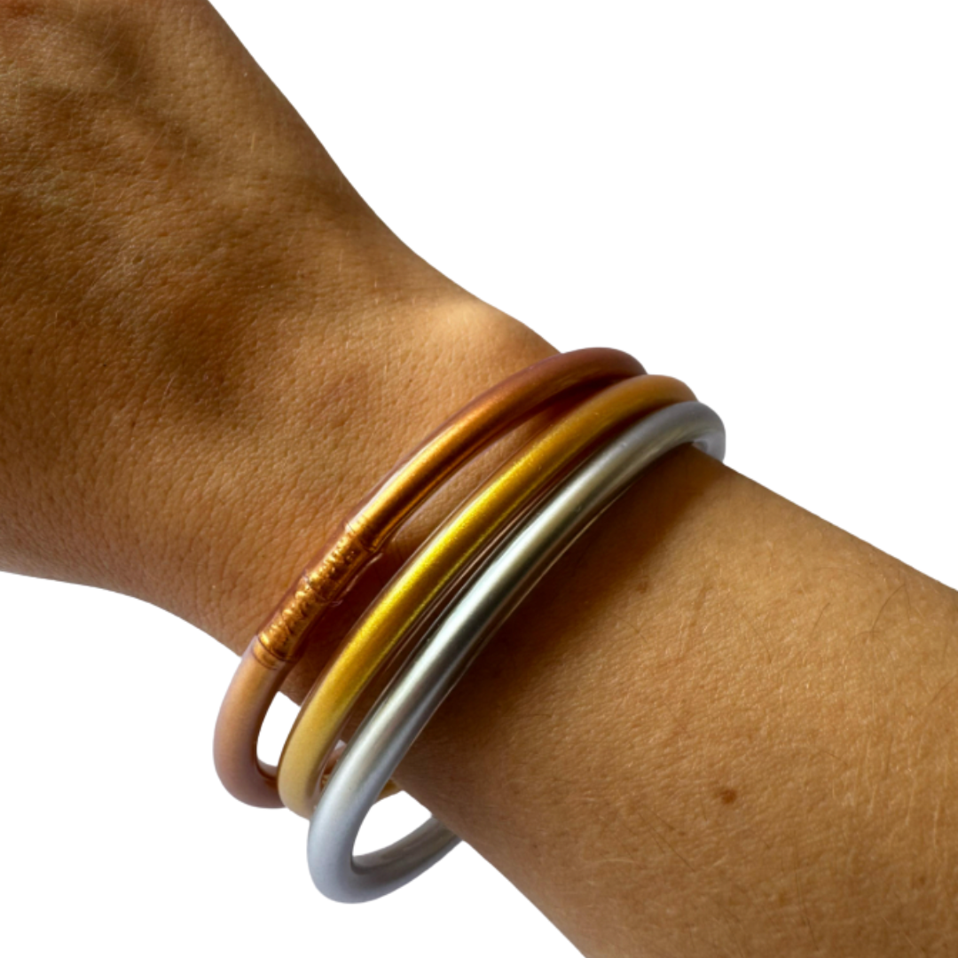 Pack Pulseras Pan de Oro Cobre Lisa