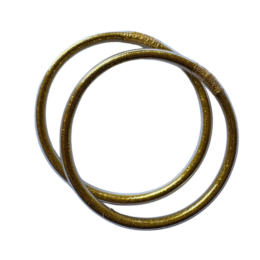 Pack Pulseras Pan de Oro Dorada Brillo