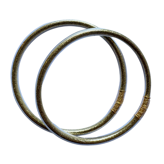 Pack Pulseras Pan de Oro Beige Brillante