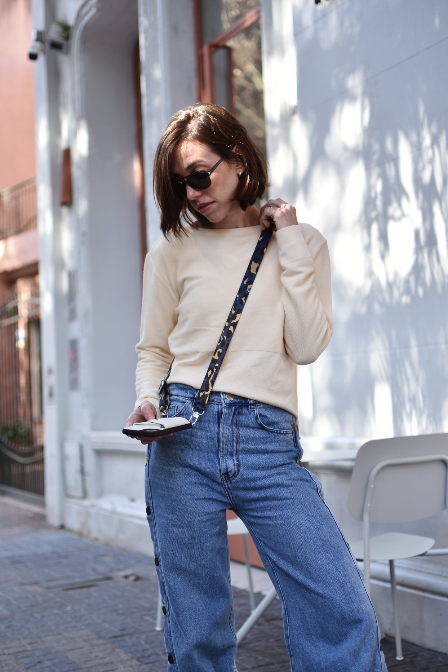 Strap leopardo azul 2cm