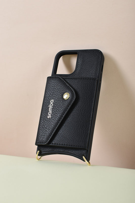 Carcasa iPhone Cuero Vegano Negro