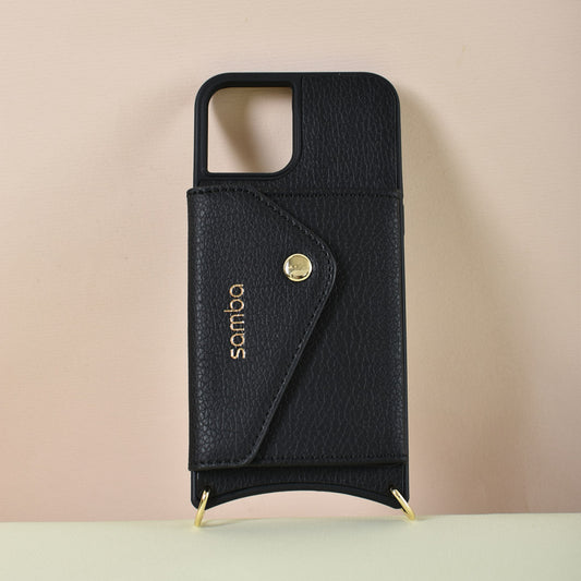Carcasa iPhone Cuero Vegano Negro