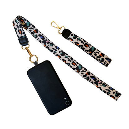 Lanyard Leopardo Beige y Colores