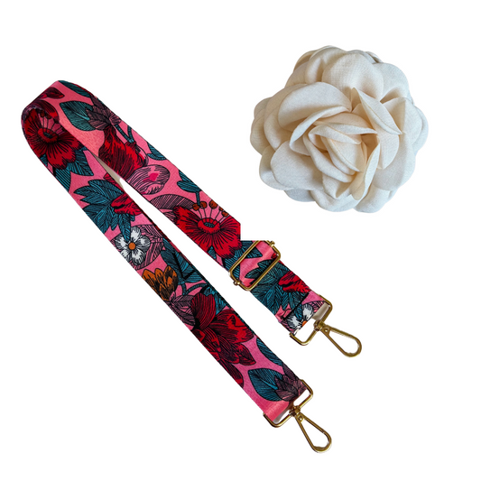 Strap Rosa + rosa blanca