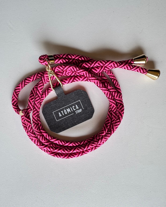 Adaptador y Cuerda Larga Fucsia Burdeo