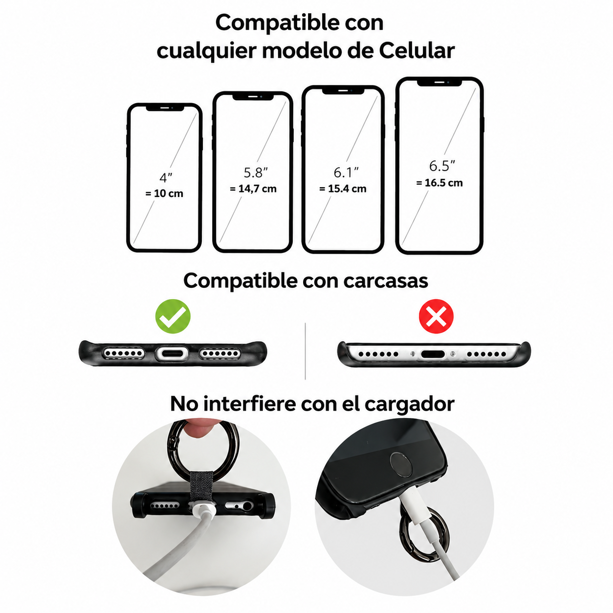 Lanyard de muñeca para celular Primavera Verde