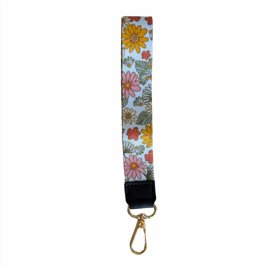 Lanyard Corto Flores Pasteles