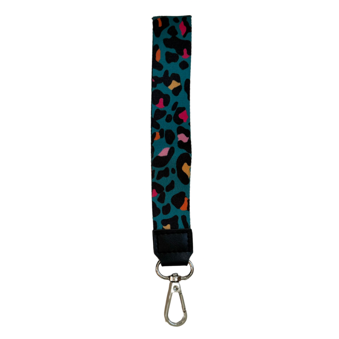 Lanyard Corto Leopardo Petróleo y Colores