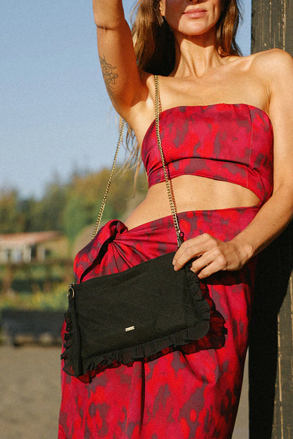 Clutch Negro Lino