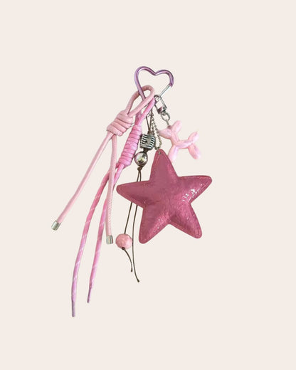 Llavero Estrella Rosado