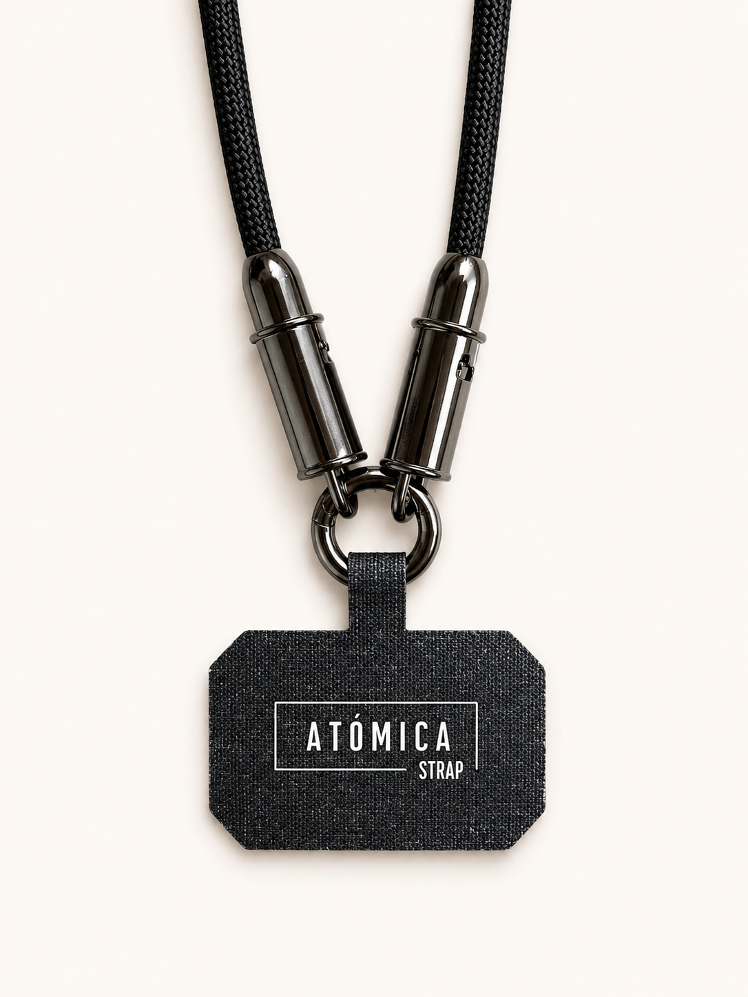 Cuerda Negra Cable USB-C colgante celular