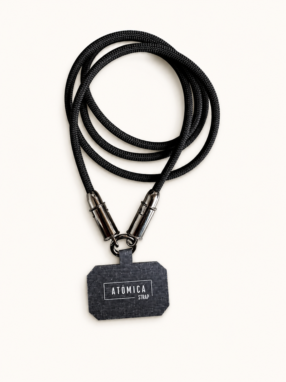 Cuerda Negra Cable USB-C colgante celular
