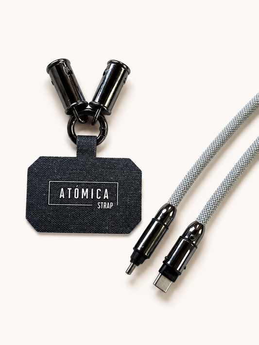 Cuerda Gris Cable USB-C colgante celular