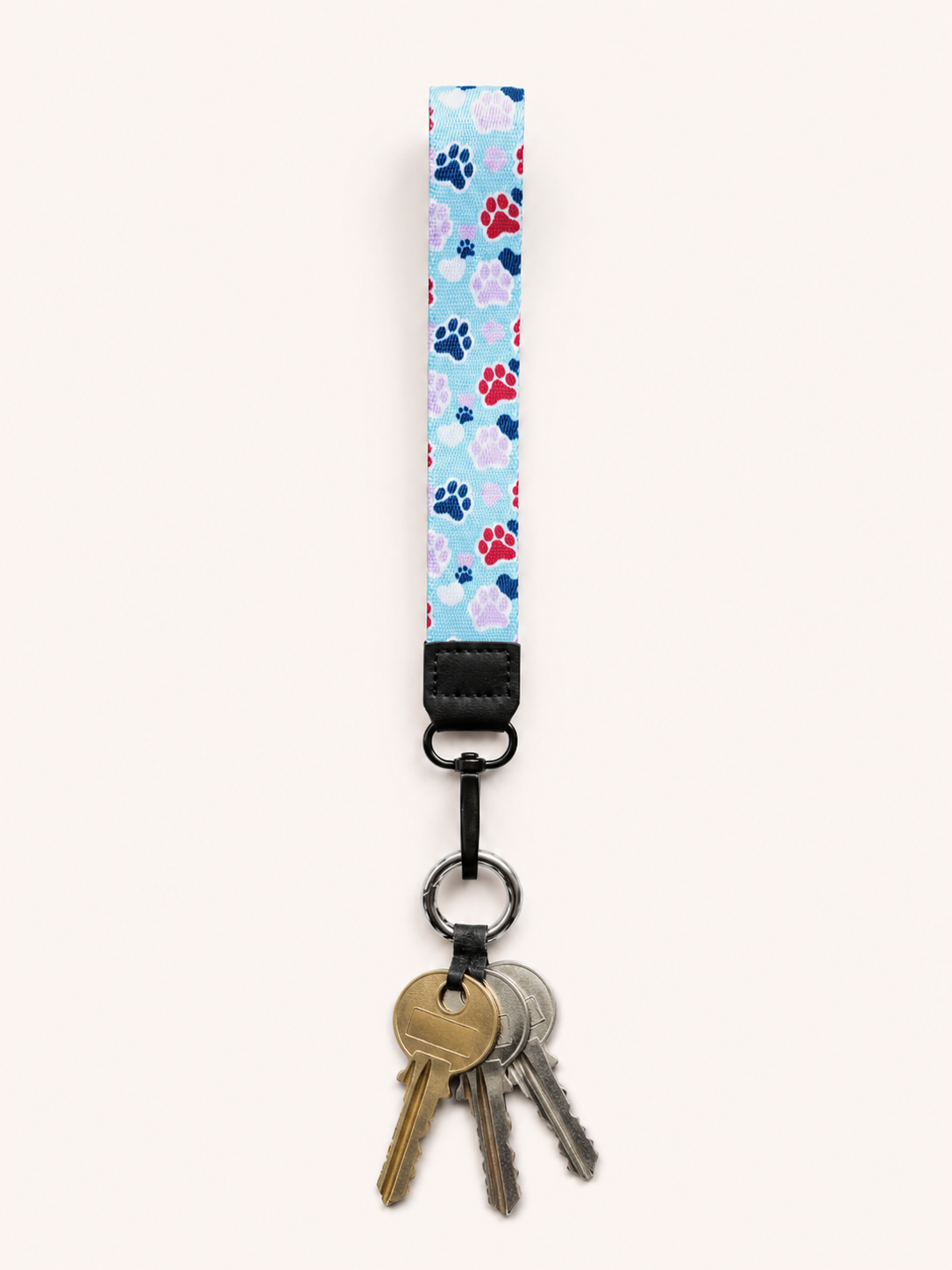 Lanyard Corto Patitas Perrito Celeste