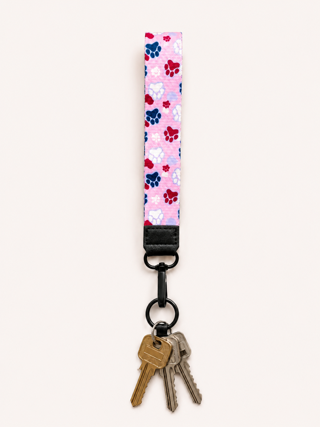 Lanyard Corto Patitas Perrito Rosado