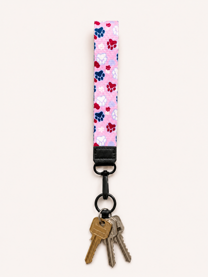 Lanyard Corto Patitas Perrito Rosado