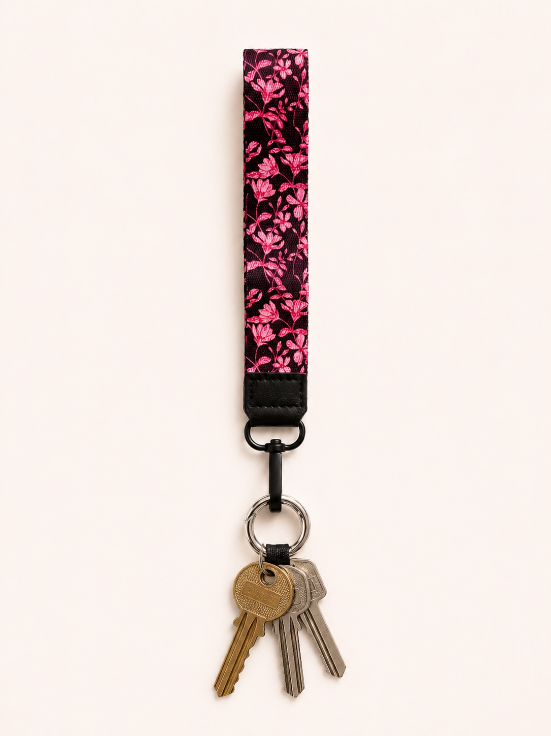 Lanyard Corto Burdeo Flores
