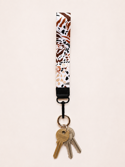 Lanyard Corto Manchas Print Beige