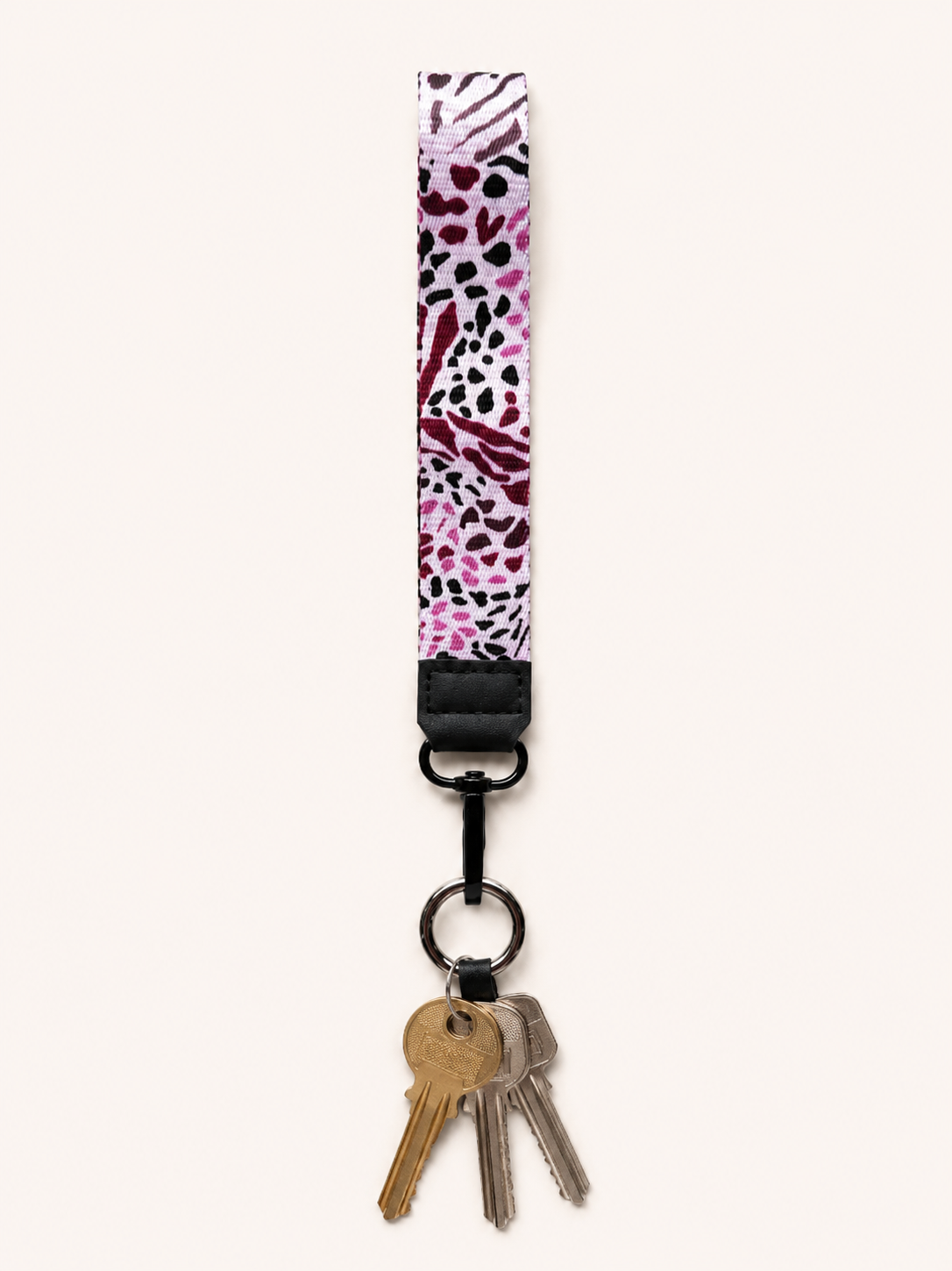 Lanyard Corto Manchas Print Rosado