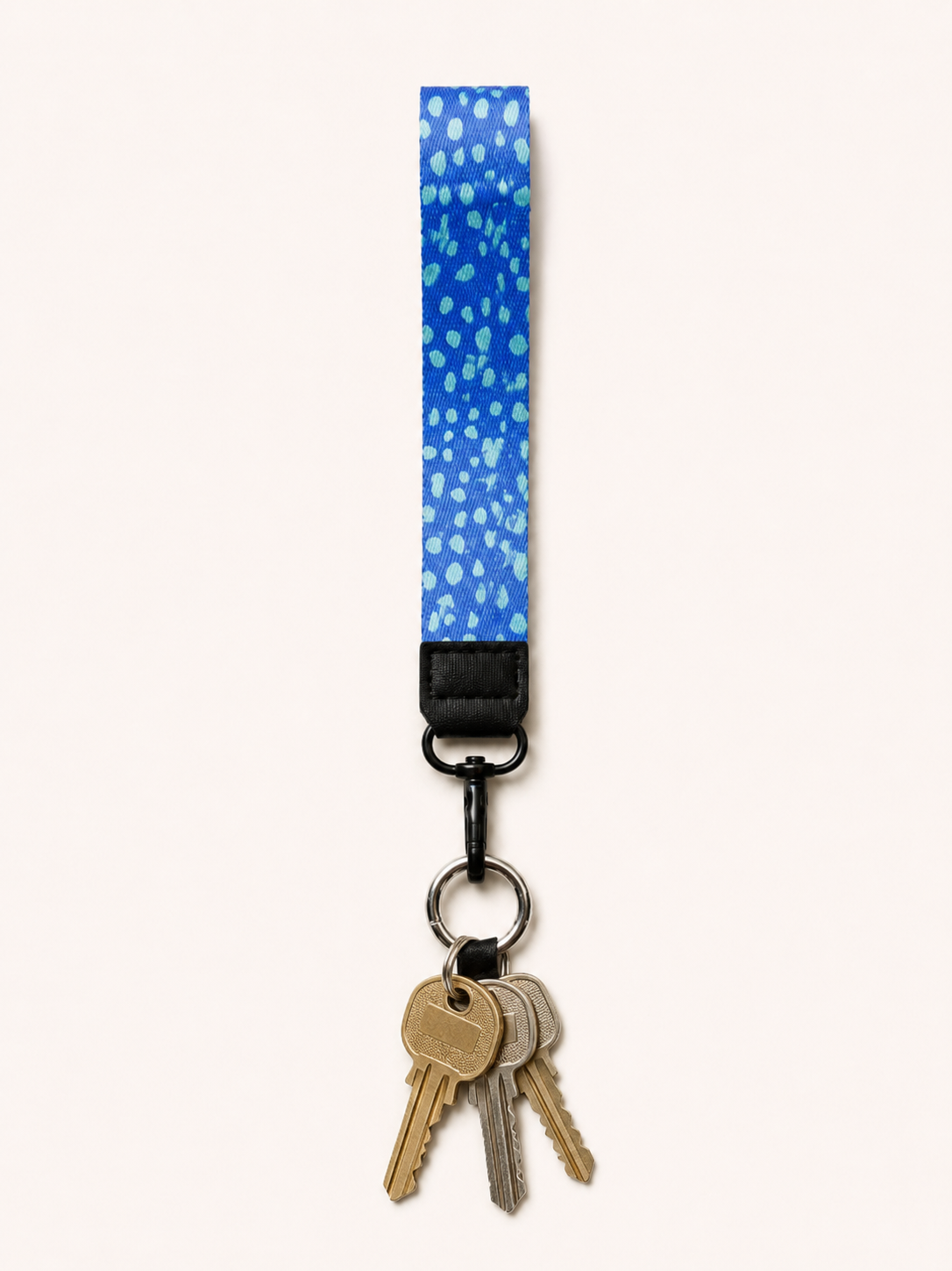 Lanyard Corto Morado Puntitos