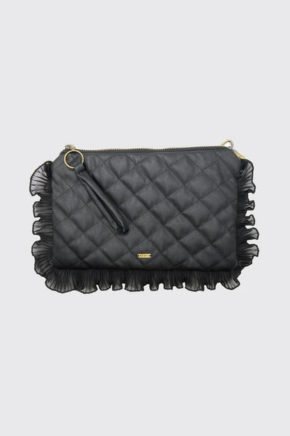 Clutch Savage Black Leather