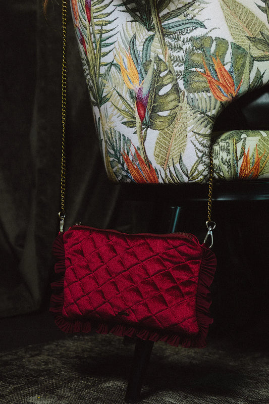 Clutch Savage Burdeo Velvet