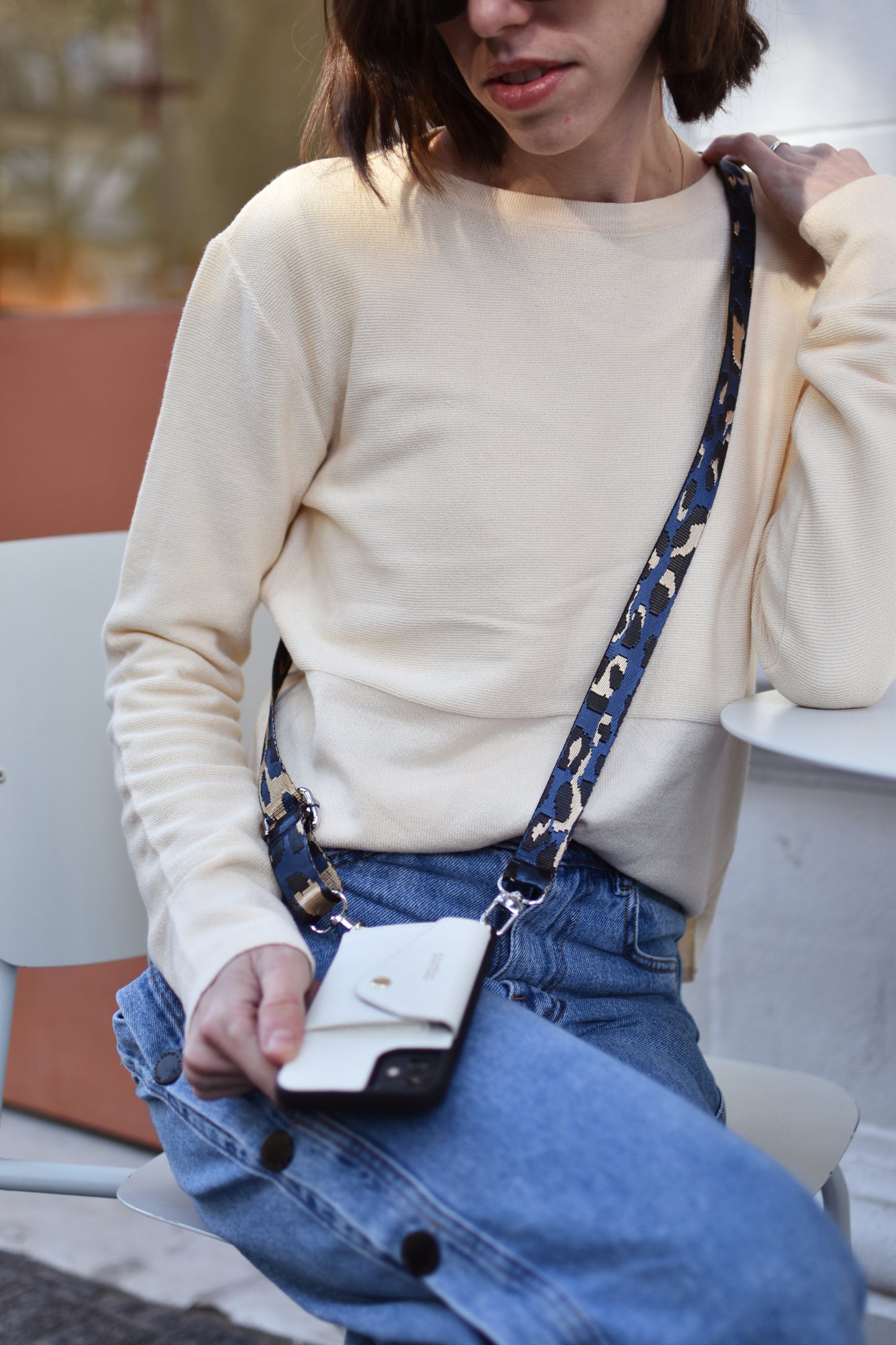 Strap leopardo azul 2cm