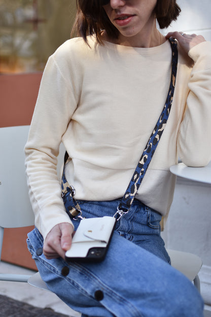 Strap leopardo azul 2cm