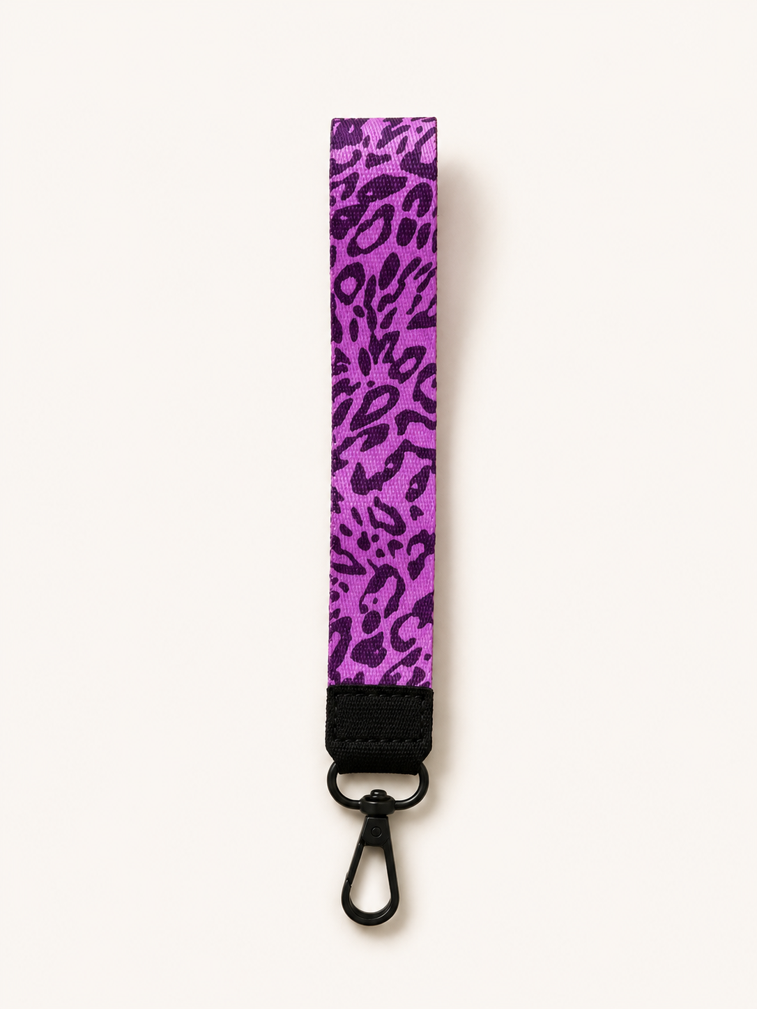 Lanyard Corto Animal Print Rosado