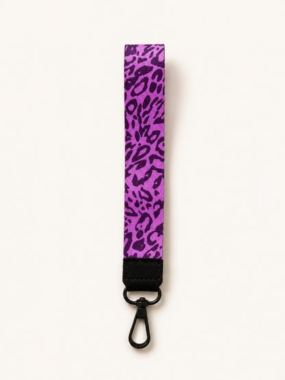 Lanyard Corto Animal Print Rosado