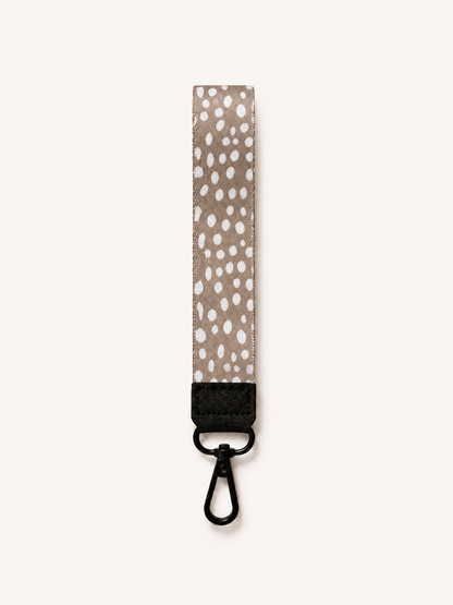 Lanyard Corto Beige Puntitos