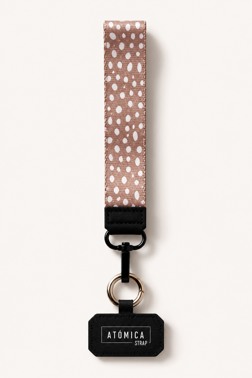 Lanyard de muñeca para celular Beige Puntitos