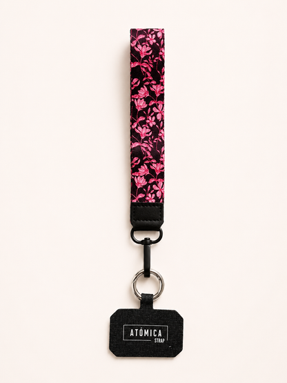Lanyard de muñeca para celular Burdeo Flores