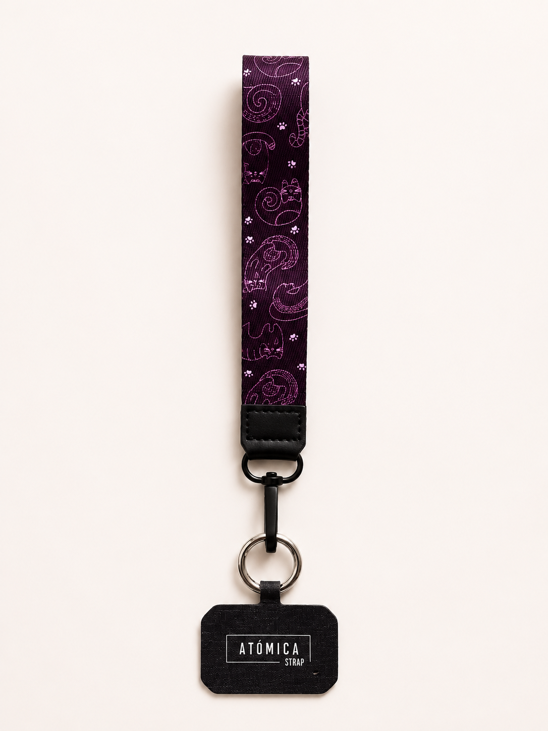 Lanyard de muñeca para celular Burdeo Gatos