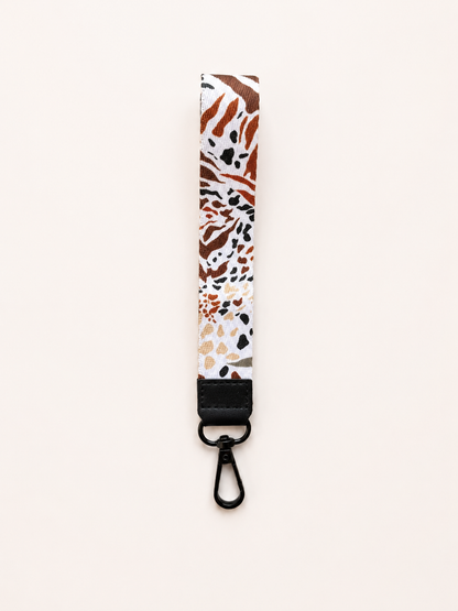 Lanyard Corto Manchas Print Beige
