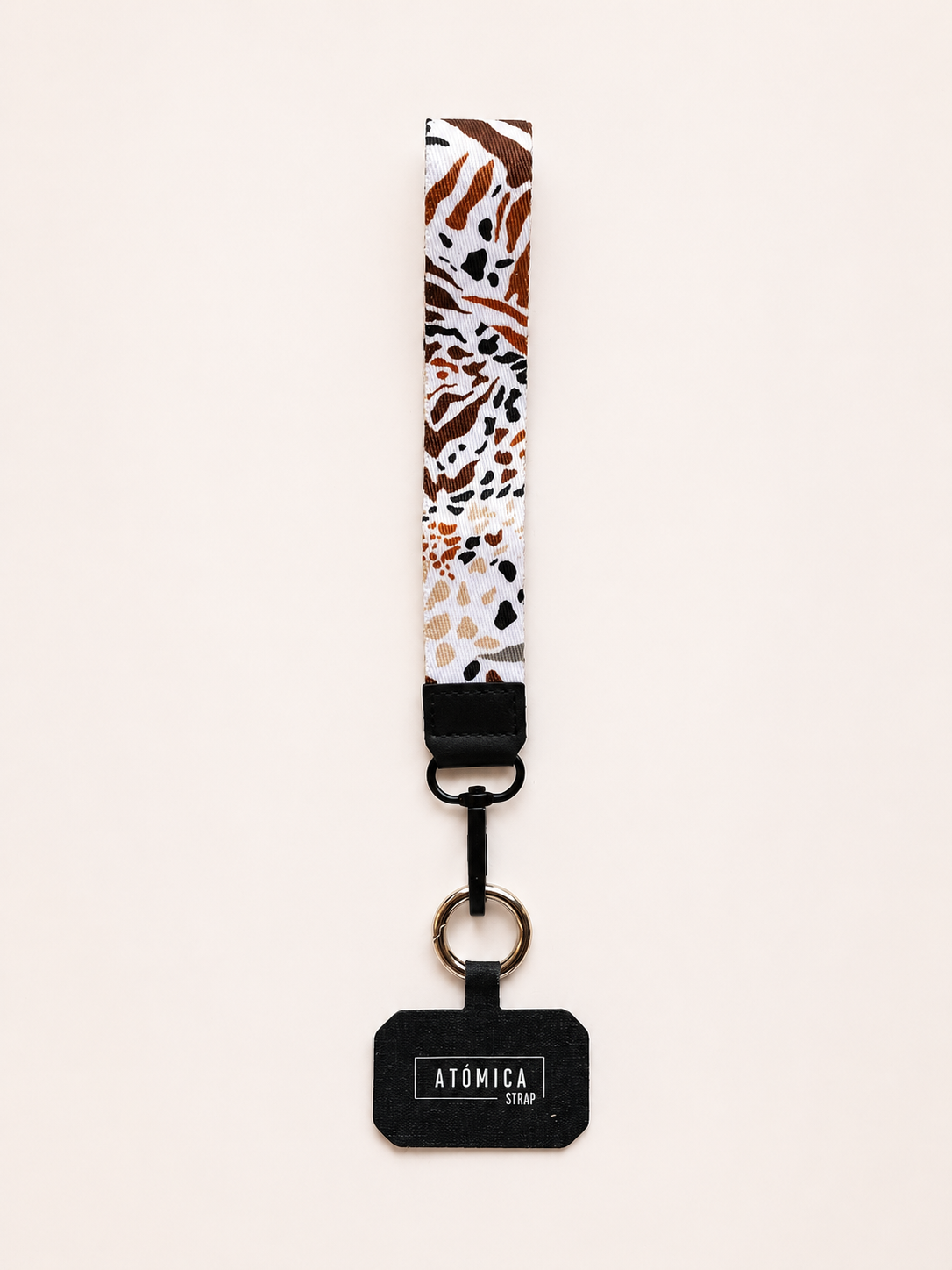 Lanyard de muñeca para celular Manchas Print Beige