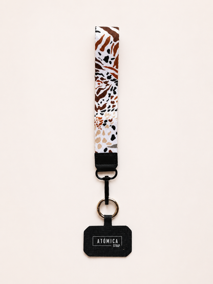 Lanyard de muñeca para celular Manchas Print Beige