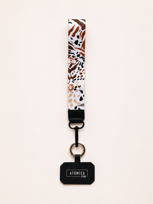 Lanyard de muñeca para celular Manchas Print Beige