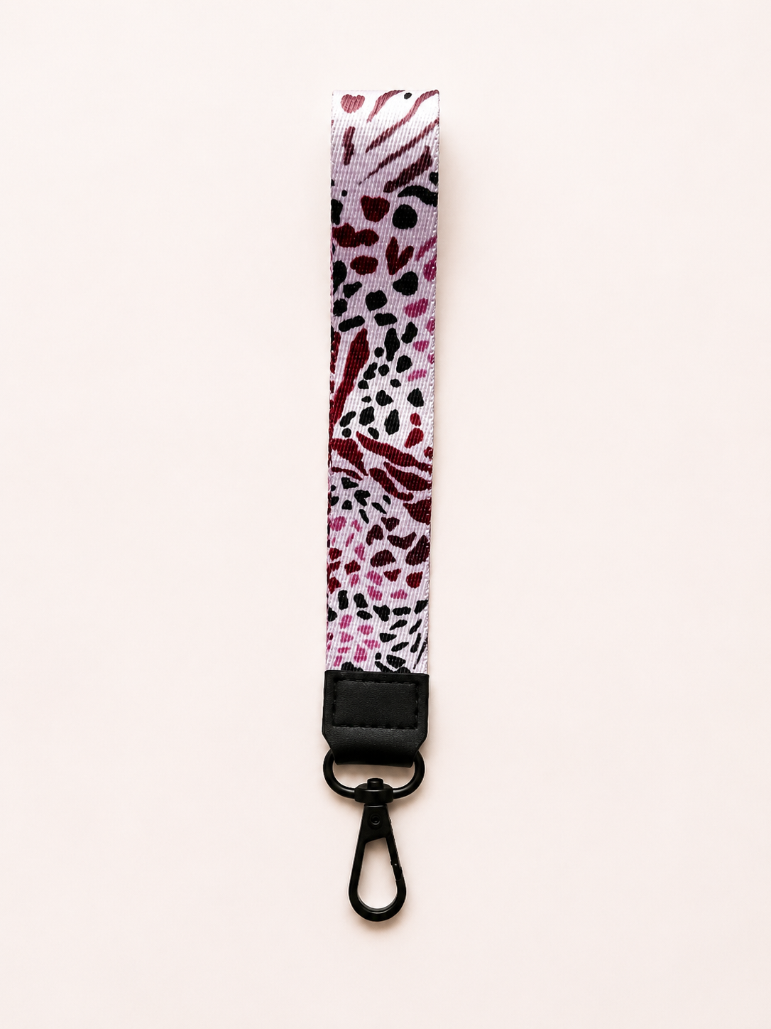 Lanyard Corto Manchas Print Rosado