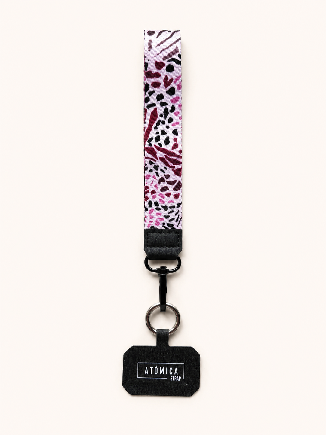 Lanyard de muñeca para celular Manchas Print Rosado