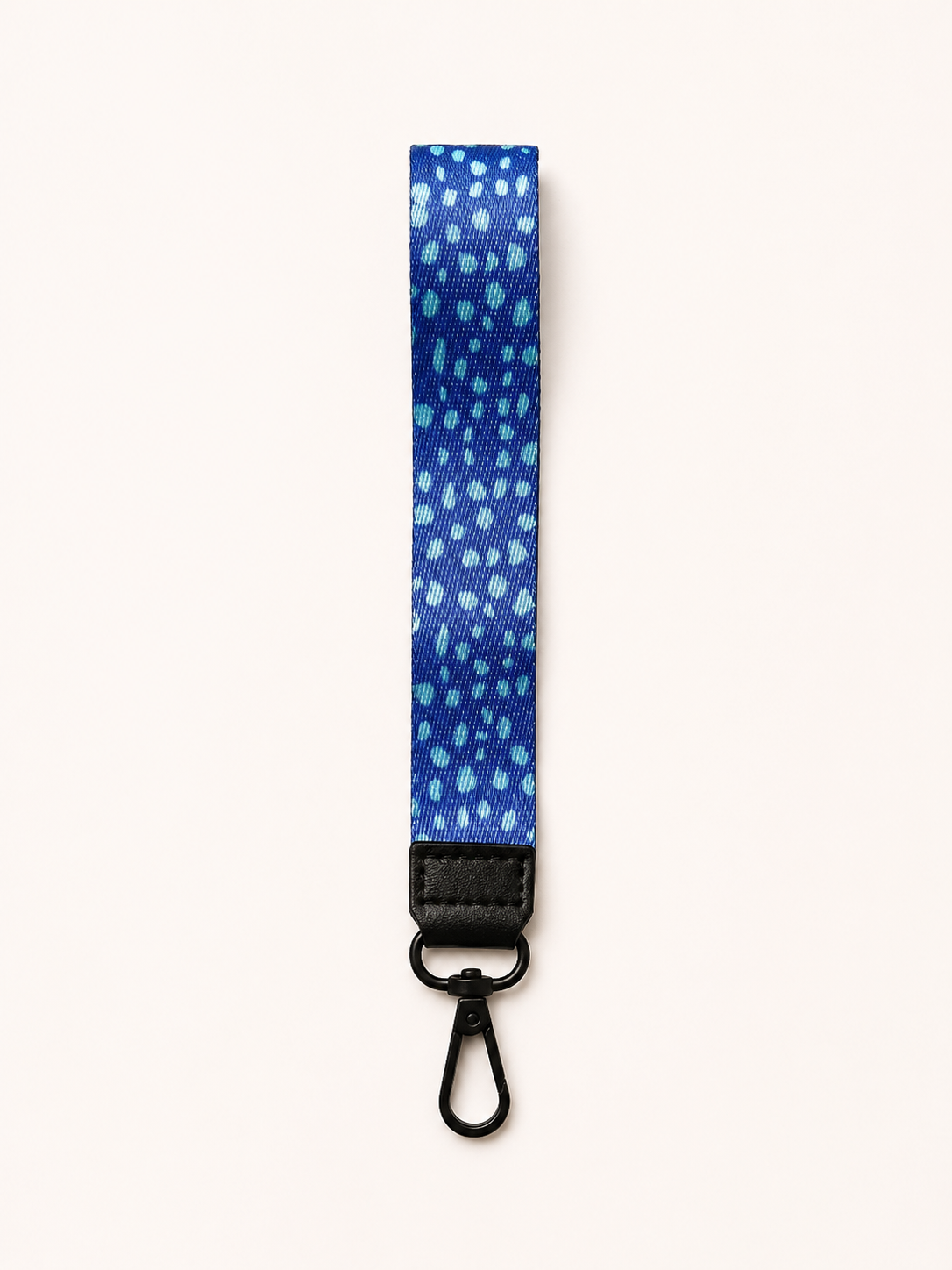 Lanyard Corto Morado Puntitos