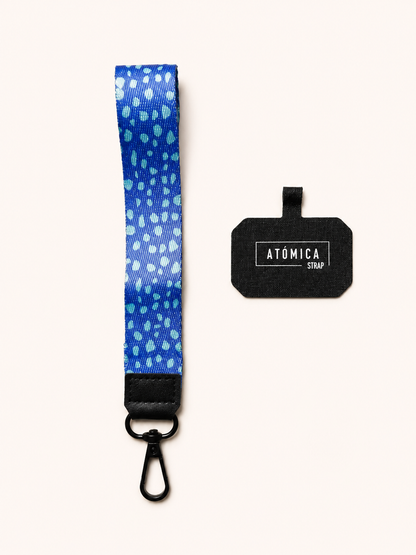 Lanyard de muñeca para celular Morado Puntitos