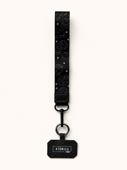 Lanyard de muñeca para celular Negro Gatos
