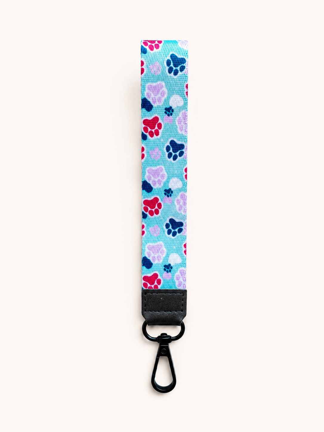 Lanyard Corto Patitas Perrito Celeste
