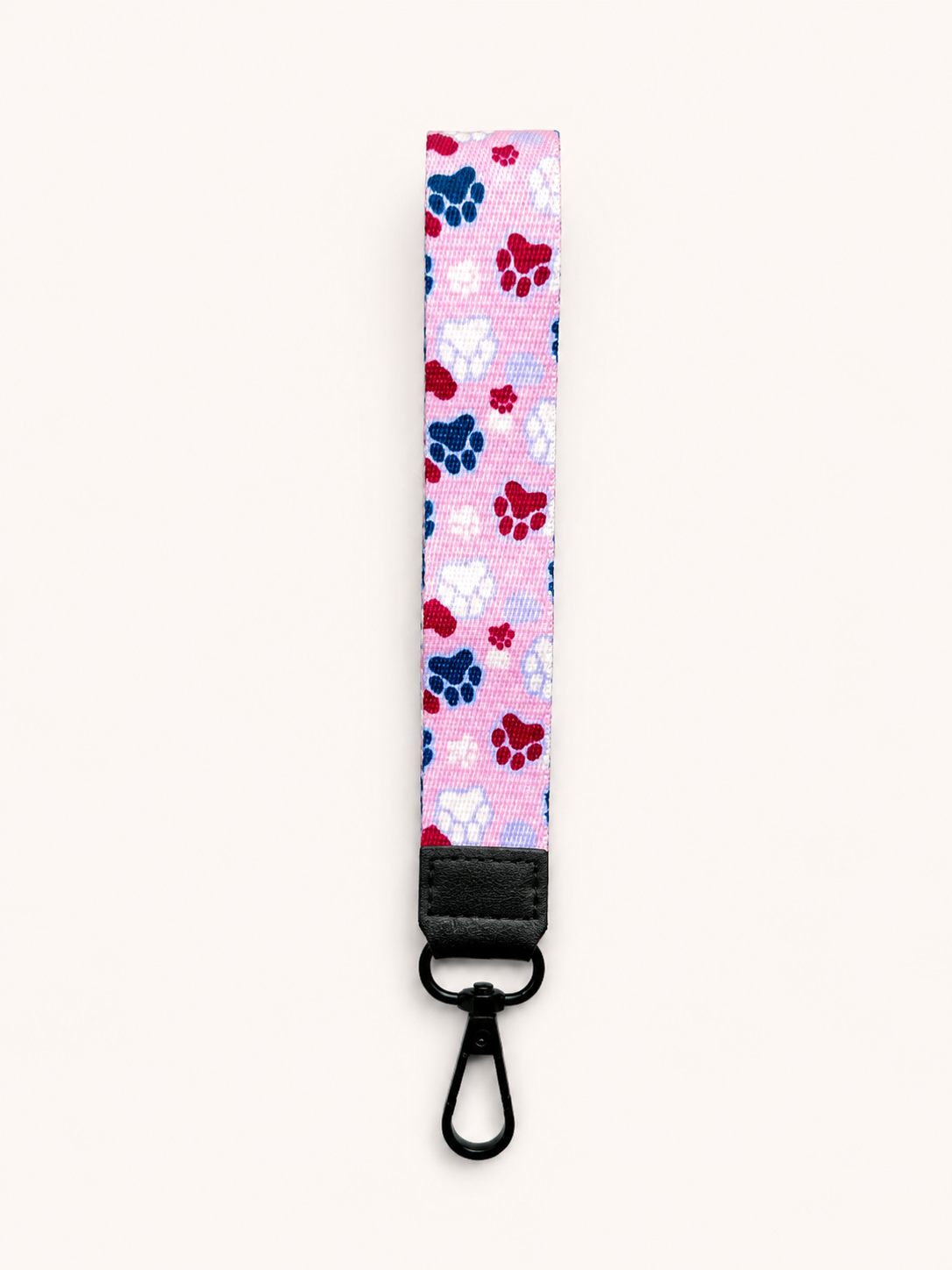 Lanyard Corto Patitas Perrito Rosado