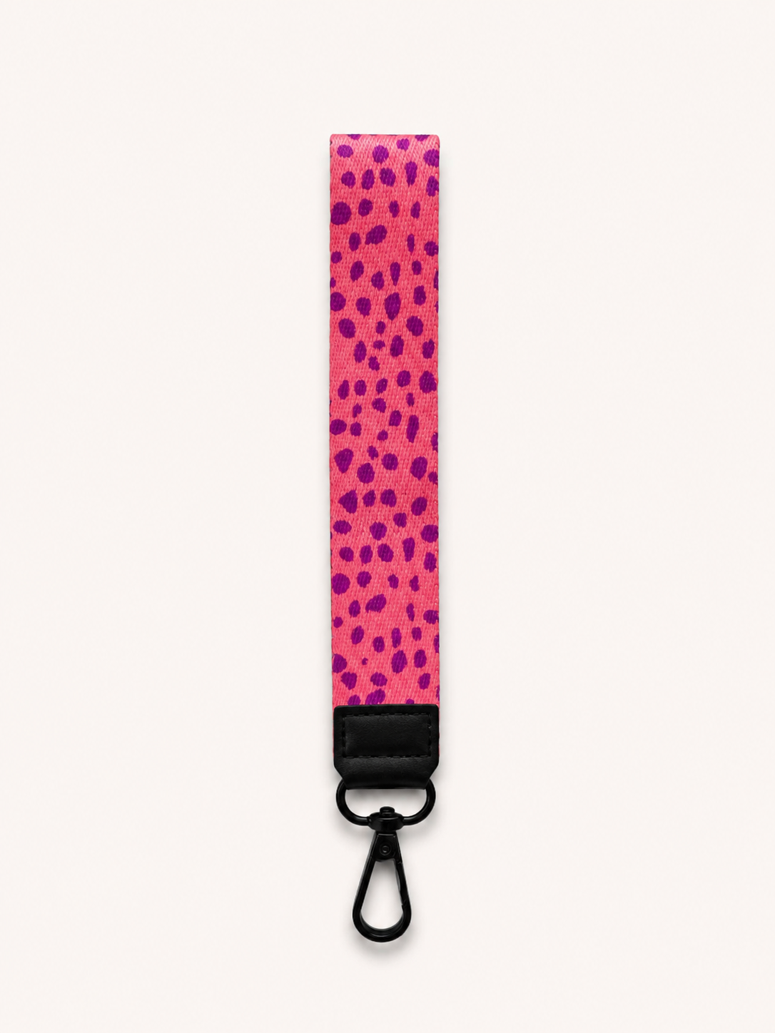 Lanyard Corto Rosado Puntitos