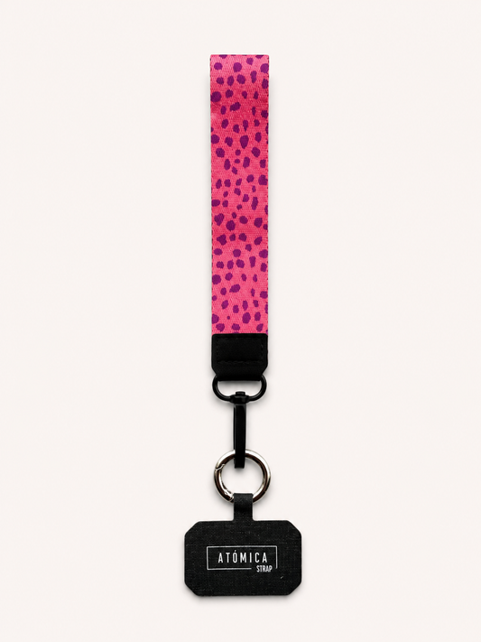 Lanyard de muñeca para celular Rosado Puntitos