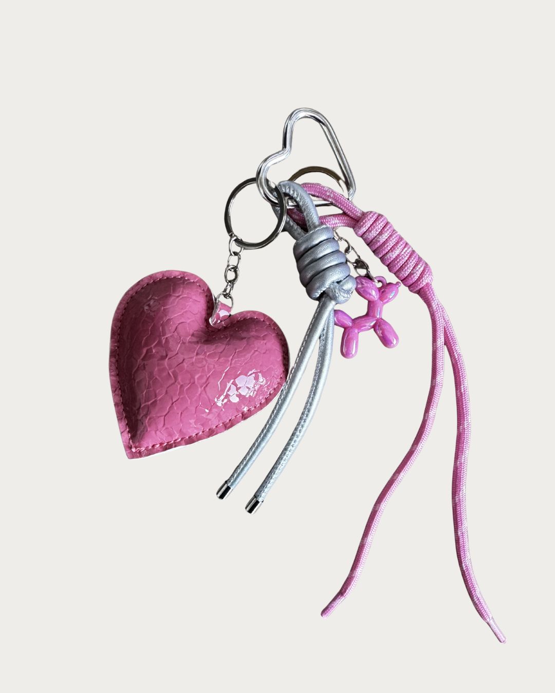 Llavero Corazón Rosado