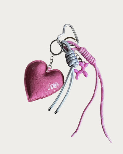 Llavero Corazón Rosado