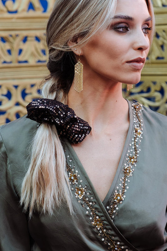 Scrunchie Chic Negro Glow